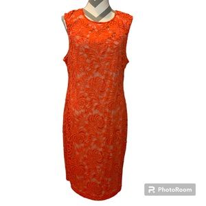 Worthington lace overlay slip liner dress size 16